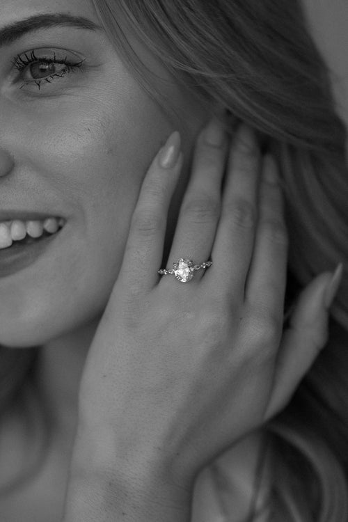 The Poppy Ring - 3ct Moissanite