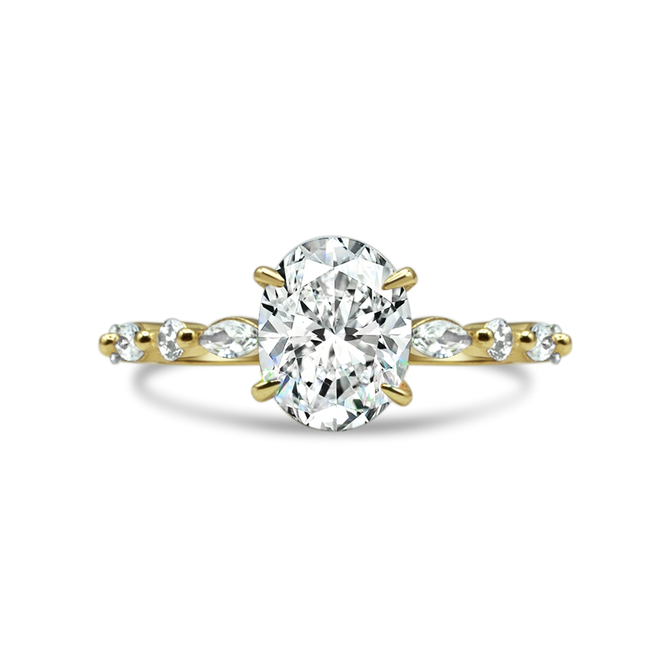 The Poppy Ring - 3ct Moissanite