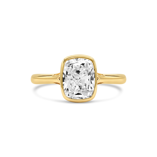 The Emma Ring - 1.5ct Moissanite (with Diamond Bridge)
