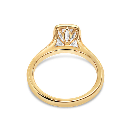 The Emma Ring - 1.5ct Moissanite (with Diamond Bridge)