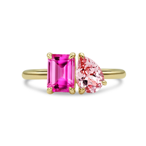The Stila Ring - Moissanite & Lab Sapphire (Ready to Ship)