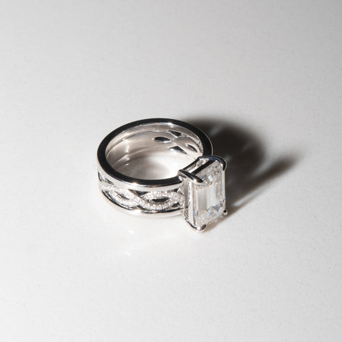 The Micah Ring - 3ct Moissanite