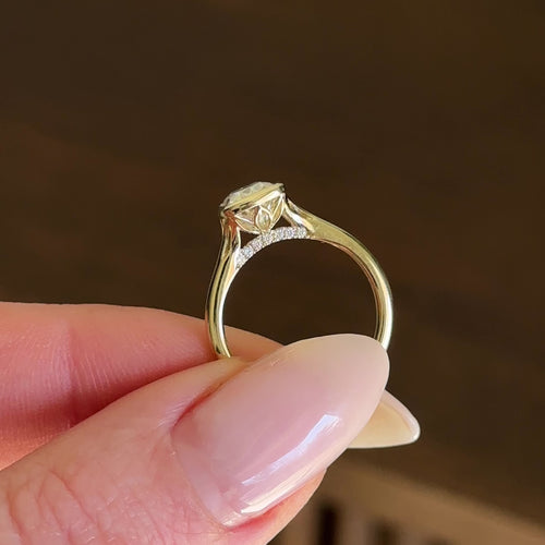 The Emma Ring - 1.5ct Moissanite (with Diamond Bridge)