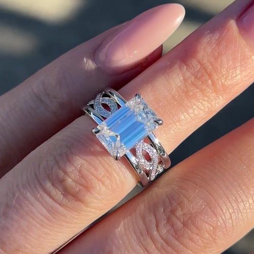 The Micah Ring - 3ct Moissanite