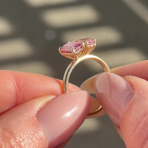 The Stila Ring - Moissanite & Lab Sapphire (Ready to Ship)